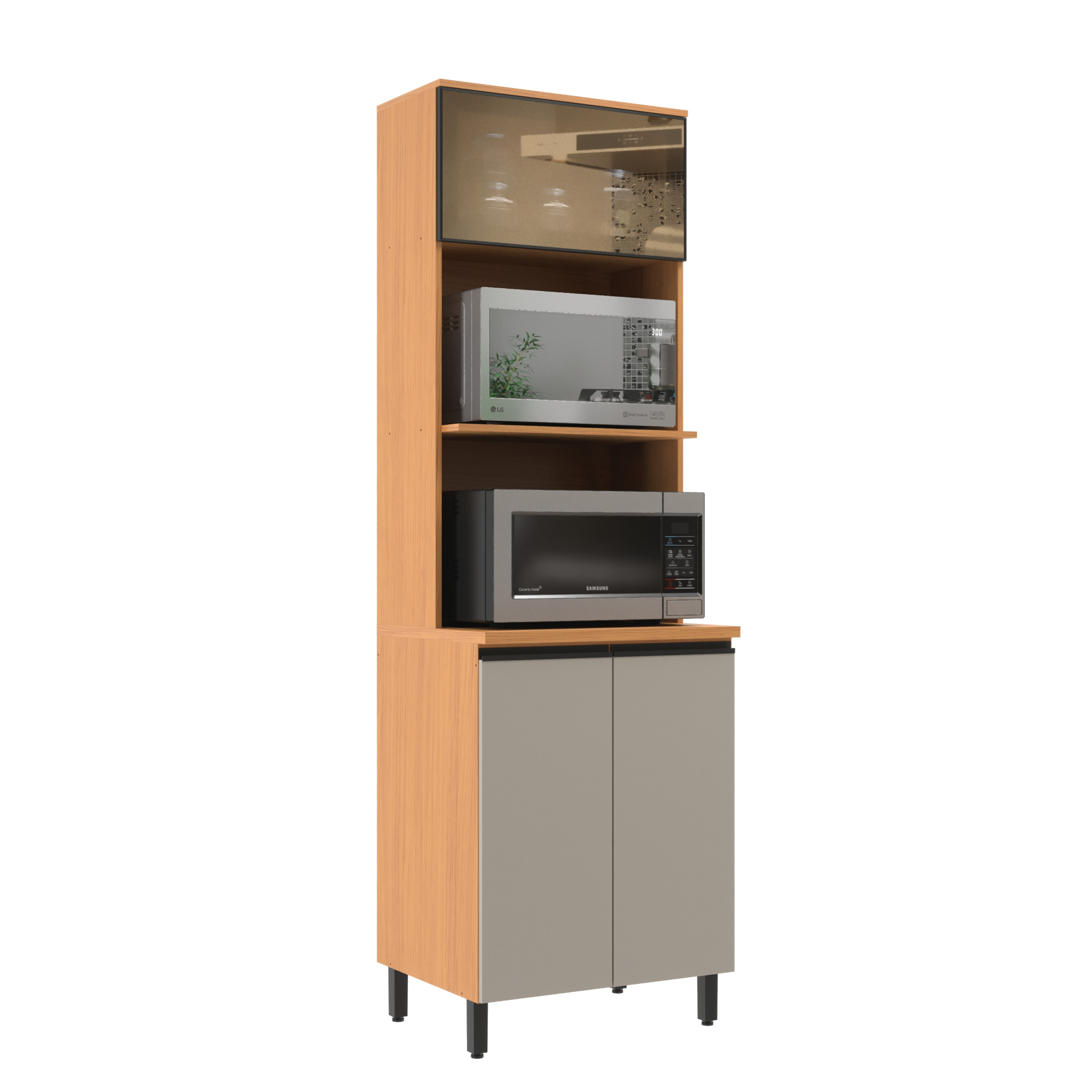 Andria kit forno e micro 65cm c/ vidro