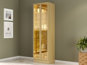 Ellite Cristaleira 70cm 2 portas c/vidro e led