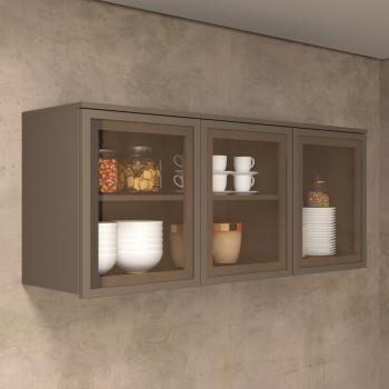 Jamily Aéreo 120cm 3 portas com vidros